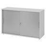 Armadio a ante scorrevoli BETA S 1753S grigio in metallo con maniglie argentate e serratura di hjh OFFICE PRO