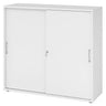 Armadio bianco con ante scorrevoli BETA S 1753S con maniglie in metallo e serratura di hjh OFFICE PRO