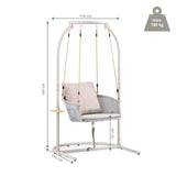 Disegno tecnico della Sedia sospesa Skylo con altezza 199 cm e larghezza 110 cm di hjh LIVING