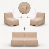 Chiusura in velcro per collegare due Divani Gonfiabili beige Sitzolo Air di hjh LIVING