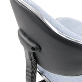 Schienale con scocca in plastica nera e rivestimento in tessuto blu della sedia girevole per bambini KIDDY GTI-3 di hjh OFFICE