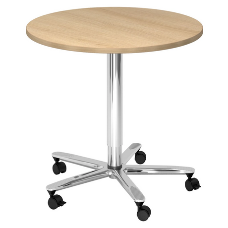 BISTRO 80R C | Säulenhubtisch | Ø 80 | Chrom - System Konferenztisch - buerostuhl24