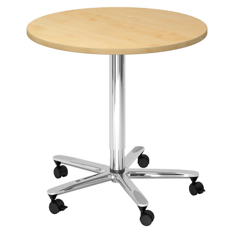 BISTRO 80R C | Säulenhubtisch | Ø 80 | Chrom - System Konferenztisch - buerostuhl24