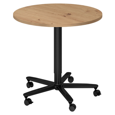 BISTRO 80R D | Säulenhubtisch | Ø 80 | Schwarz - System Konferenztisch - buerostuhl24