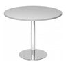 Tavolo da conferenza Sistema rotondo BISTRO F100R C con piano grigio e base cromata di hjh OFFICE PRO