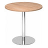 Tavolo da conferenza rotondo BISTRO F80R C con piano in legno di noce e base cromata di hjh OFFICE PRO