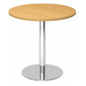 Tavolo da conferenza rotondo BISTRO F80R C con piano in faggio e base cromata di hjh OFFICE PRO