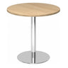 Tavolo da conferenza rotondo BISTRO F80R C con piano in rovere e base cromata di hjh OFFICE PRO