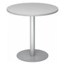 Tavolo da conferenza Sistema rotondo BISTRO F80R S in grigio argento con base centrale di hjh OFFICE PRO