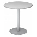 Tavolo da conferenza Sistema rotondo BISTRO F80R S in grigio argento con base centrale di hjh OFFICE PRO