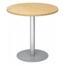Tavolo da conferenza Sistema rotondo BISTRO F80R S con piano in legno d'acero e base argentata di hjh OFFICE PRO