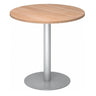 Tavolo da conferenza Sistema rotondo BISTRO F80R S con piano marrone noce e base argento di hjh OFFICE PRO