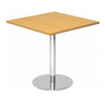 Tavolo da conferenza Sistema BISTRO F88Q C con piano quadrato in faggio e base cromata di hjh OFFICE PRO