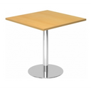 Tavolo da conferenza Sistema BISTRO F88Q C con piano quadrato in faggio e base cromata di hjh OFFICE PRO