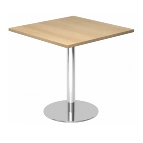 Tavolo da conferenza quadrato BISTRO F88Q C con piano in rovere e base cromata di hjh OFFICE PRO