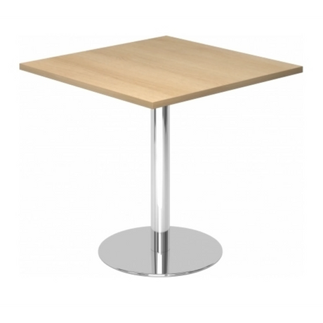 Tavolo da conferenza quadrato BISTRO F88Q C con piano in rovere e base cromata di hjh OFFICE PRO