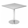 Tavolo da conferenza Sistema BISTRO F88Q C quadrato con piano grigio e base cromata di hjh OFFICE PRO