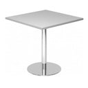 Tavolo da conferenza Sistema BISTRO F88Q C quadrato con piano grigio e base cromata di hjh OFFICE PRO