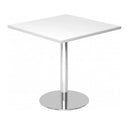 Tavolo da conferenza Sistema BISTRO F88Q C quadrato con piano bianco e base cromata di hjh OFFICE PRO