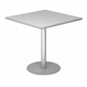 Tavolo da conferenza Sistema BISTRO F88Q S grigio argento con piano quadrato e base rotonda di hjh OFFICE PRO