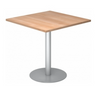 Sistema tavolo da conferenza BISTRO F88Q S con piano quadrato effetto noce e base argentata di hjh OFFICE PRO