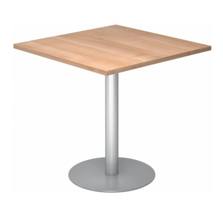 Sistema tavolo da conferenza BISTRO F88Q S con piano quadrato effetto noce e base argentata di hjh OFFICE PRO