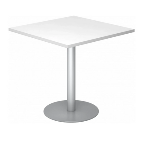 Sistema tavolo da conferenza BISTRO F88Q S con piano bianco e base argento di hjh OFFICE PRO