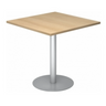 Sistema tavolo da conferenza BISTRO F88Q S con piano quadrato in rovere e base argentata di hjh OFFICE PRO