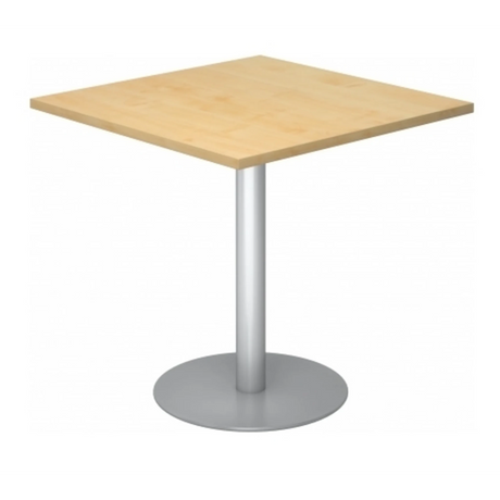 Sistema tavolo da conferenza BISTRO F88Q S con piano quadrato in legno d'acero e base argentata di hjh OFFICE PRO