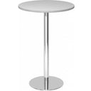Sistema tavolo da conferenza BISTRO H80R C con piano rotondo grigio e base cromata di hjh OFFICE PRO