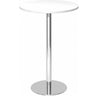 Sistema tavolo da conferenza BISTRO H80R C con piano rotondo bianco e base cromata di hjh OFFICE PRO