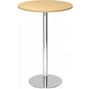 Tavolo da conferenza Sistema rotondo BISTRO H80R C con piano in legno d'acero e base cromata di hjh OFFICE PRO