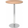 Tavolo da conferenza Sistema rotondo BISTRO H80R C con piano color noce e struttura cromata di hjh OFFICE PRO