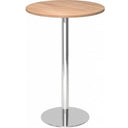 Tavolo da conferenza Sistema rotondo BISTRO H80R C con piano color noce e struttura cromata di hjh OFFICE PRO