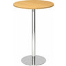 Tavolo da conferenza rotondo BISTRO H80R C con piano color faggio e base cromata di hjh OFFICE PRO