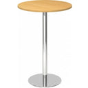 Tavolo da conferenza rotondo BISTRO H80R C con piano color faggio e base cromata di hjh OFFICE PRO