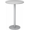 Tavolo da conferenza sistema BISTRO H80R S rotondo in grigio argento con base centrale di hjh OFFICE PRO