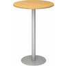 Tavolo da conferenza rotondo BISTRO H80R S con piano color faggio e base argento di hjh OFFICE PRO