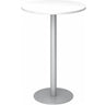 Tavolo da conferenza Sistema rotondo BISTRO H80R S con piano bianco e base argento di hjh OFFICE PRO