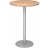 Tavolo da conferenza Sistema rotondo BISTRO H80R S con piano in noce e base argento di hjh OFFICE PRO
