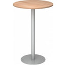 Tavolo da conferenza Sistema rotondo BISTRO H80R S con piano in noce e base argento di hjh OFFICE PRO