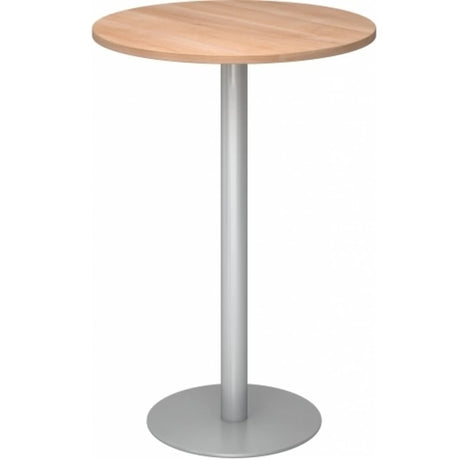 Tavolo da conferenza Sistema rotondo BISTRO H80R S con piano in noce e base argento di hjh OFFICE PRO