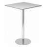 Sistema tavolo da conferenza BISTRO H88Q C con piano grigio e una base rotonda cromata di hjh OFFICE PRO