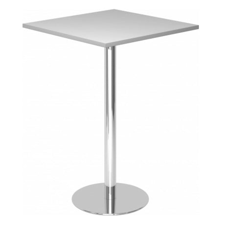 Sistema tavolo da conferenza BISTRO H88Q C con piano grigio e una base rotonda cromata di hjh OFFICE PRO