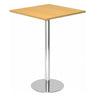 Sistema tavolo da conferenza BISTRO H88Q C con piano color faggio e base cromata di hjh OFFICE PRO