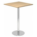 Sistema tavolo da conferenza BISTRO H88Q C con piano quadrato in rovere e base cromata di hjh OFFICE PRO