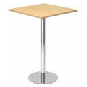 Sistema tavolo da conferenza BISTRO H88Q C con piano quadrato in legno d'acero e base cromata di hjh OFFICE PRO