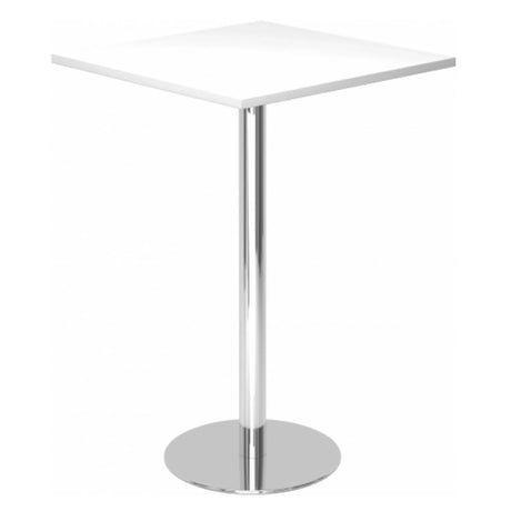 Sistema tavolo da conferenza BISTRO H88Q C con piano bianco e base rotonda cromata di hjh OFFICE PRO