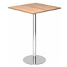 Sistema tavolo da conferenza BISTRO H88Q C con piano quadrato in noce e base cromata di hjh OFFICE PRO