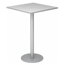 Tavolo da conferenza Sistema BISTRO H88Q S grigio argento con piano quadrato e base centrale di hjh OFFICE PRO